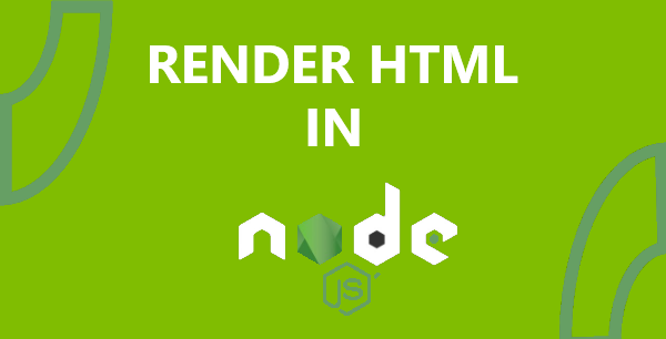 How to render html in node js